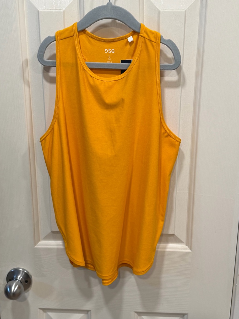 Girls DSG Active Tank Top in Bright Mustard L 14 NWT